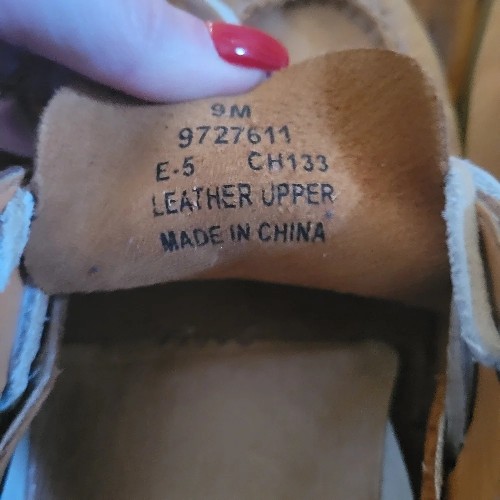 Sperry Authentic Original Leather Boat Shoes Tan Size 9